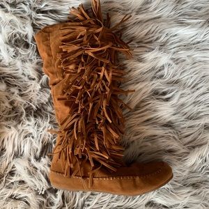 Moccasin Fringe Boots